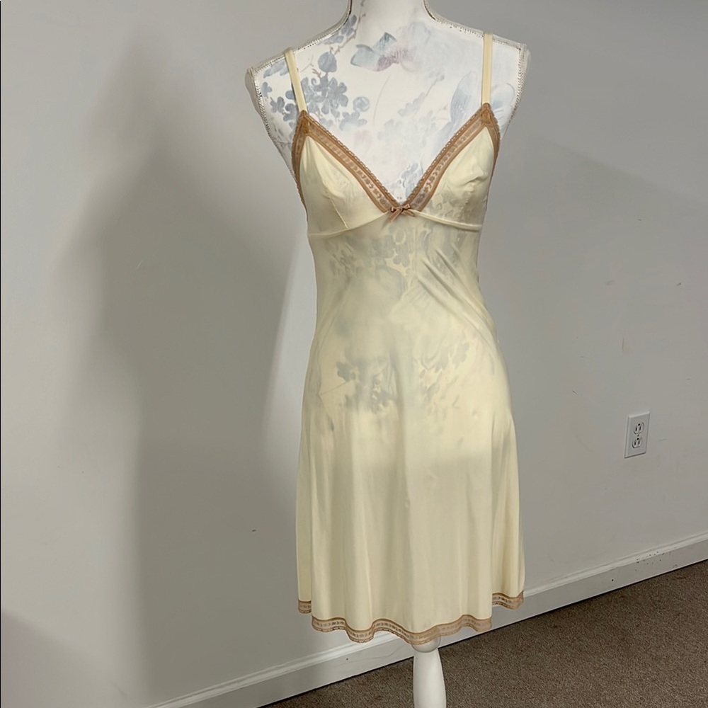 NWOT Princess tam tam Elegant Cream Slip Dress